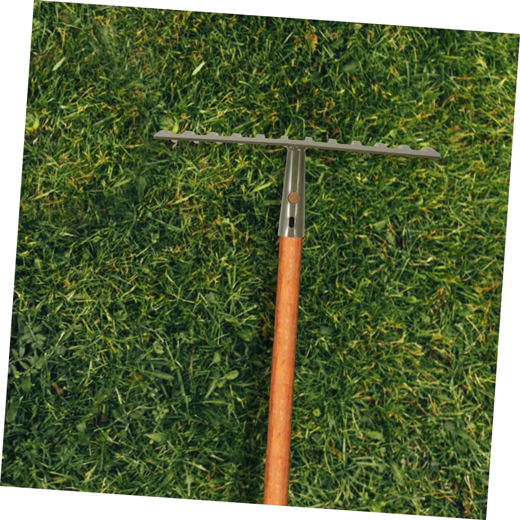 SEWACC Rastrillo de Jardín de Dientes para Jardín Rastrillo Manual de Jardinería para Recoger Césped