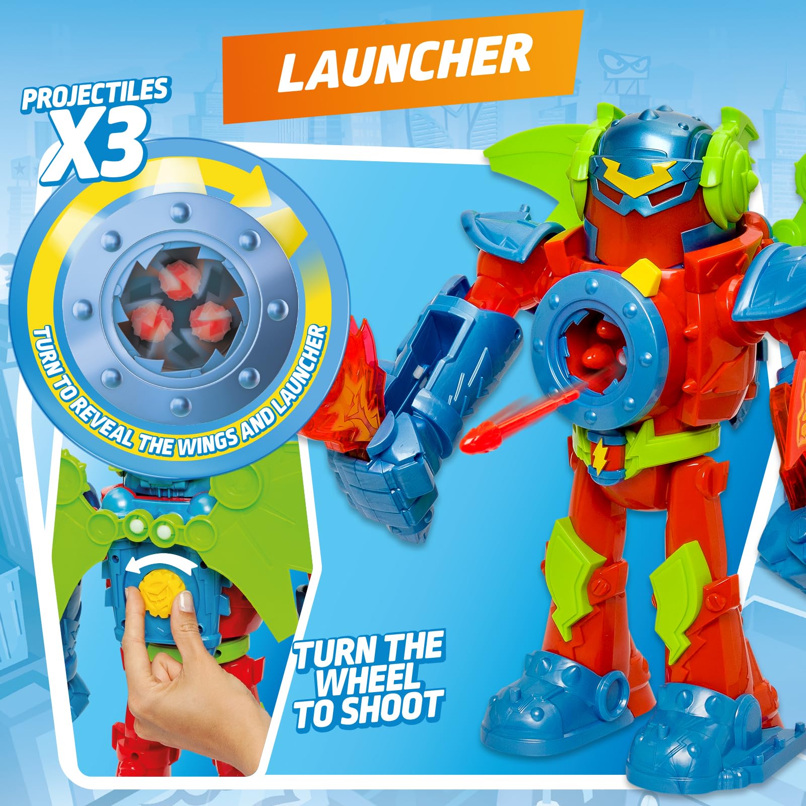 SUPERTHINGS Titan Fury – Wielki Robot Bojowy Mech z Ruchomymi Ramionami, Zestaw z Ekskluzywną Figurką Super Things, Zabawka dla Dzieci i Chłopców od Magicbox