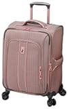 Newcastle Softside Expandable Spinner Luggage, Rose Charcoal Herringbone, Carry-On 20-Inch