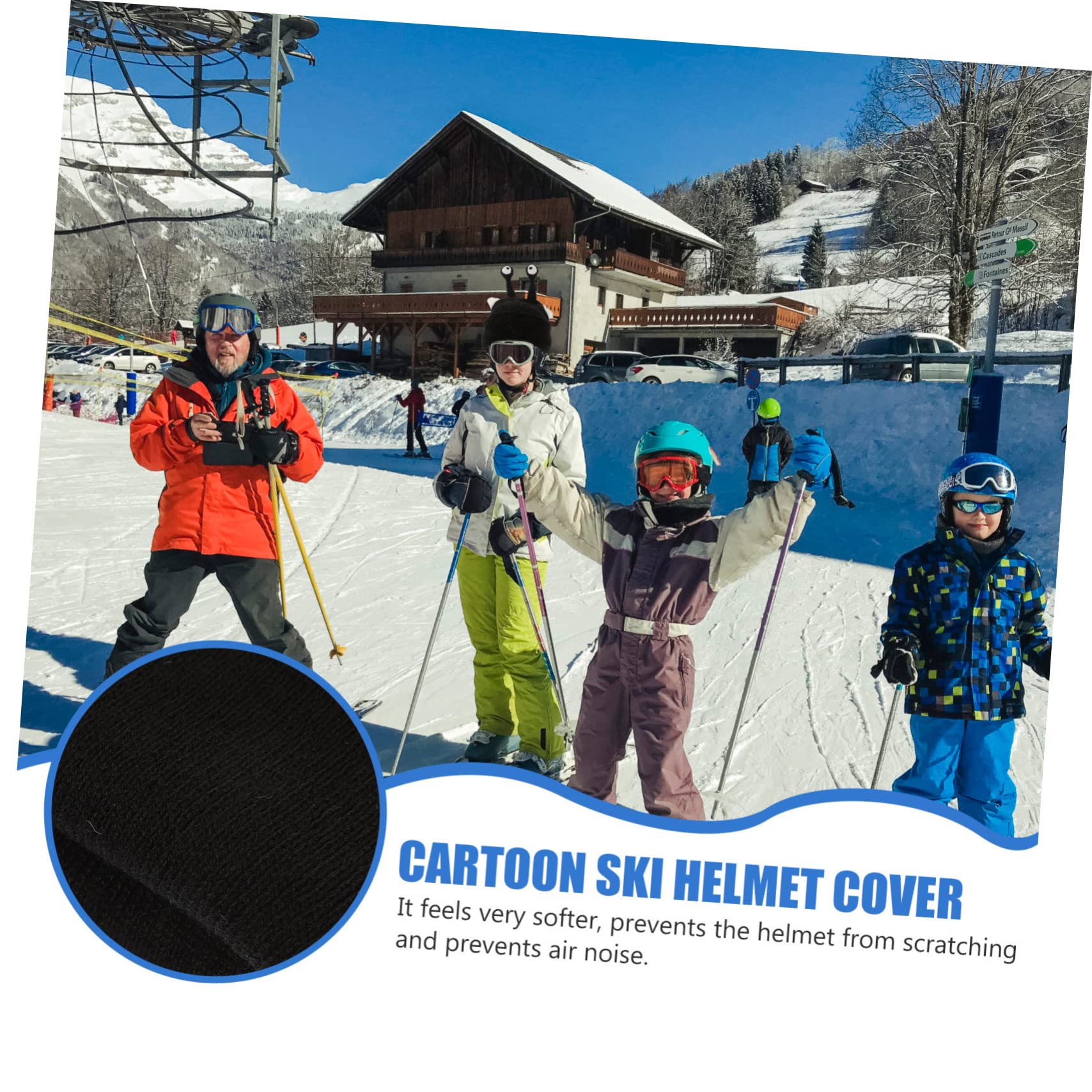 Mipcase Couvre Casque Ski Adulte 2 Pièces Housse De Casque De Ski Neige Snowboard Masque De Lunettes De Femme d'hiver De Cagoule De pour Cyclomoteur Housses De Casque De Fil