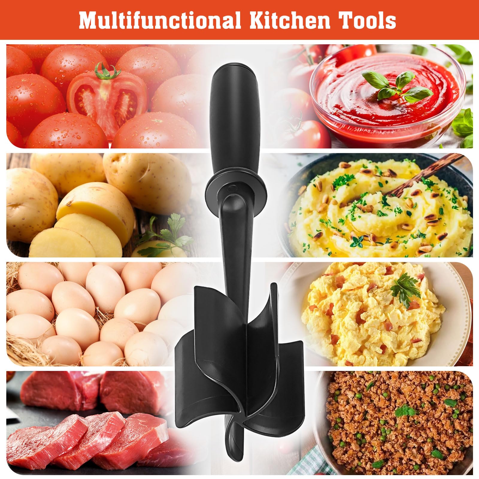 Tritacarne Manuale In Plastica ABS - Utensile Da Cucina Per Tritare Carne E Verdure - Foto 12