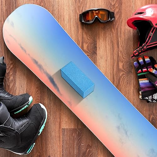 Miniatura 7 de Batiyeer Piedra de goma suave, piedra abrasiva de goma de molienda, piedra de esquí de snowboard para eliminar óxido y rebabas, 1.969 x 0.787 x