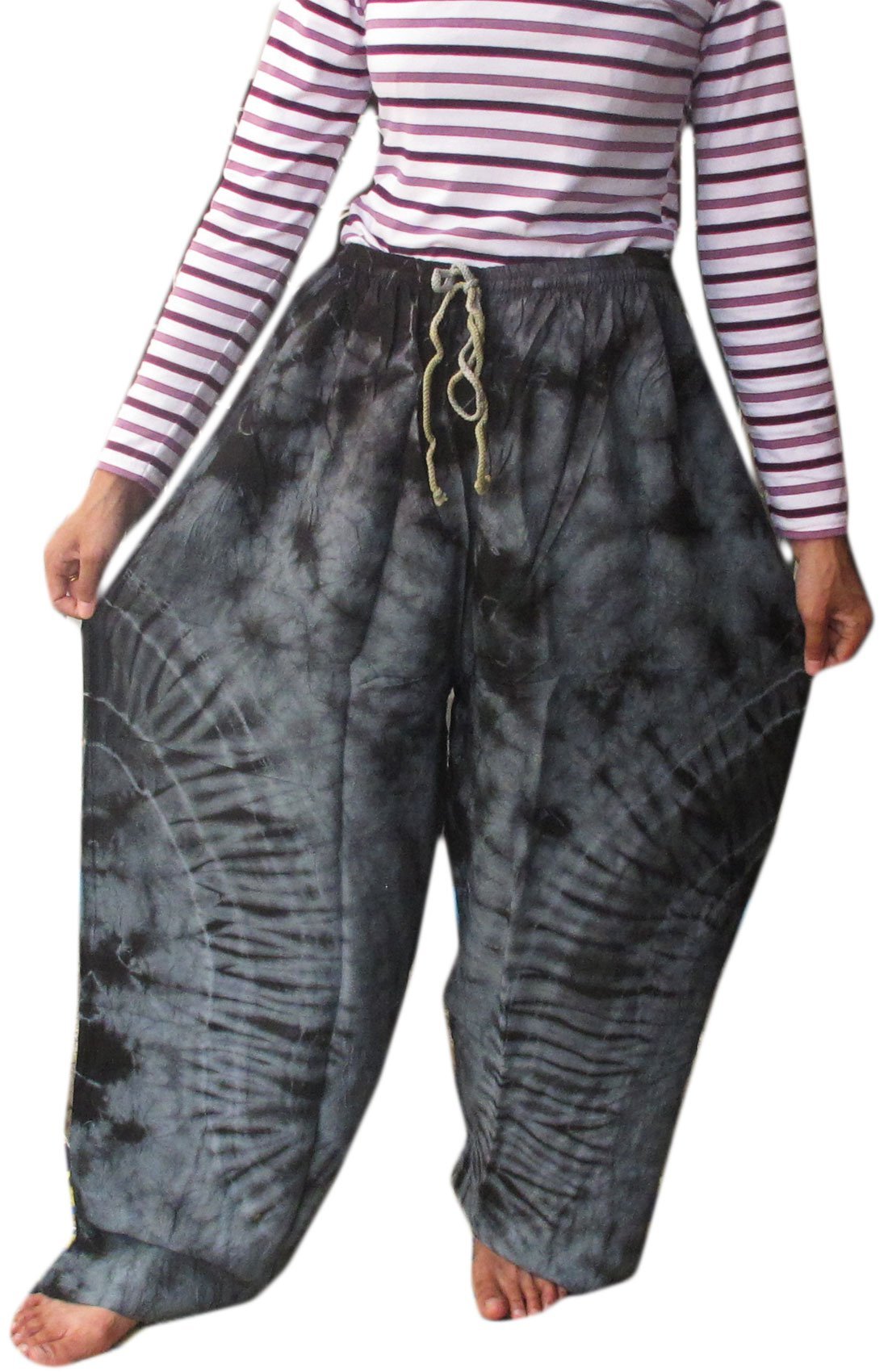 Harem Pants Hose Gestreift Baumwolle Hippie Hippie Boho Genie Ali Baba Aladdin
