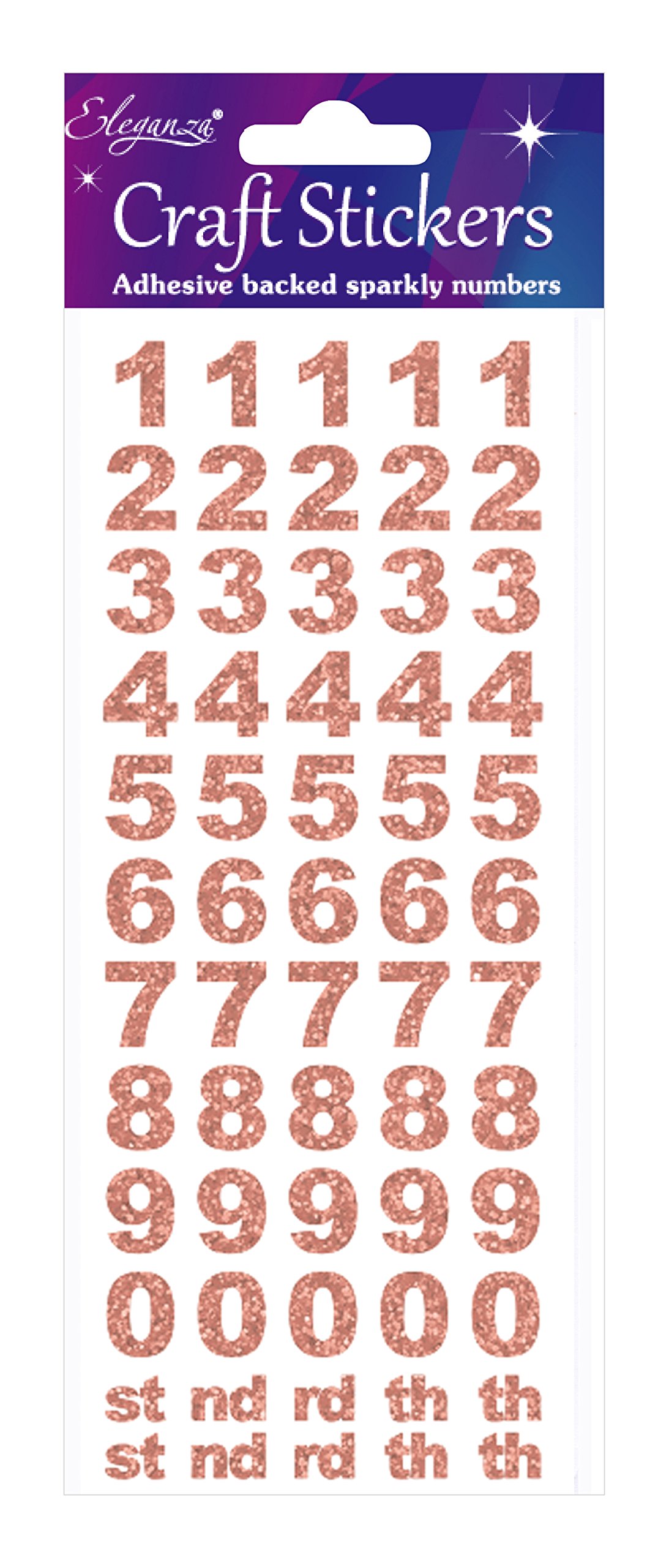 Bold Number Set Craft Stickers