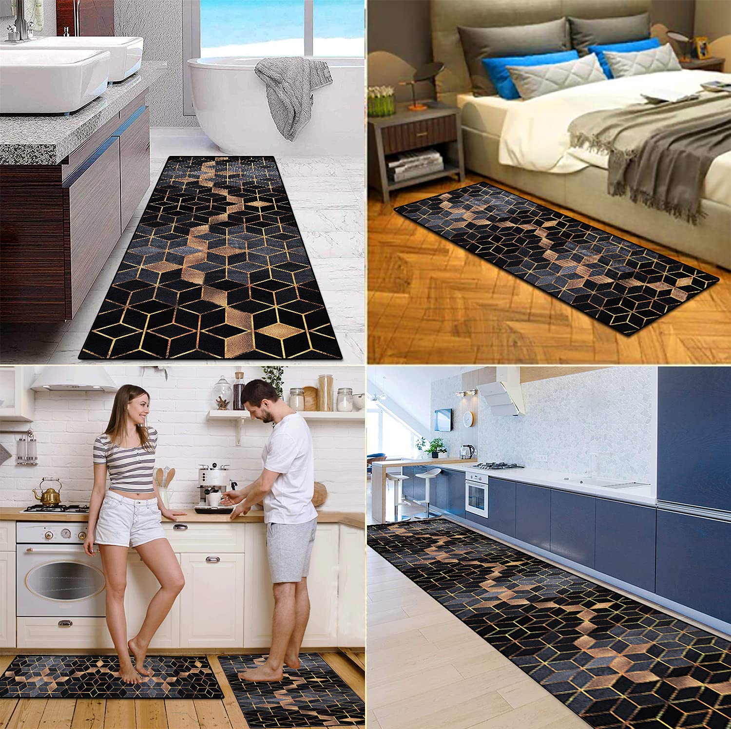 Paillasson Exterieur 120x180cm Tapis De Porte D'EntréE Interieur Antidérapant & Anti-Glisse résistant Lavable pour Chambre, Cuisine, Descente de Lit