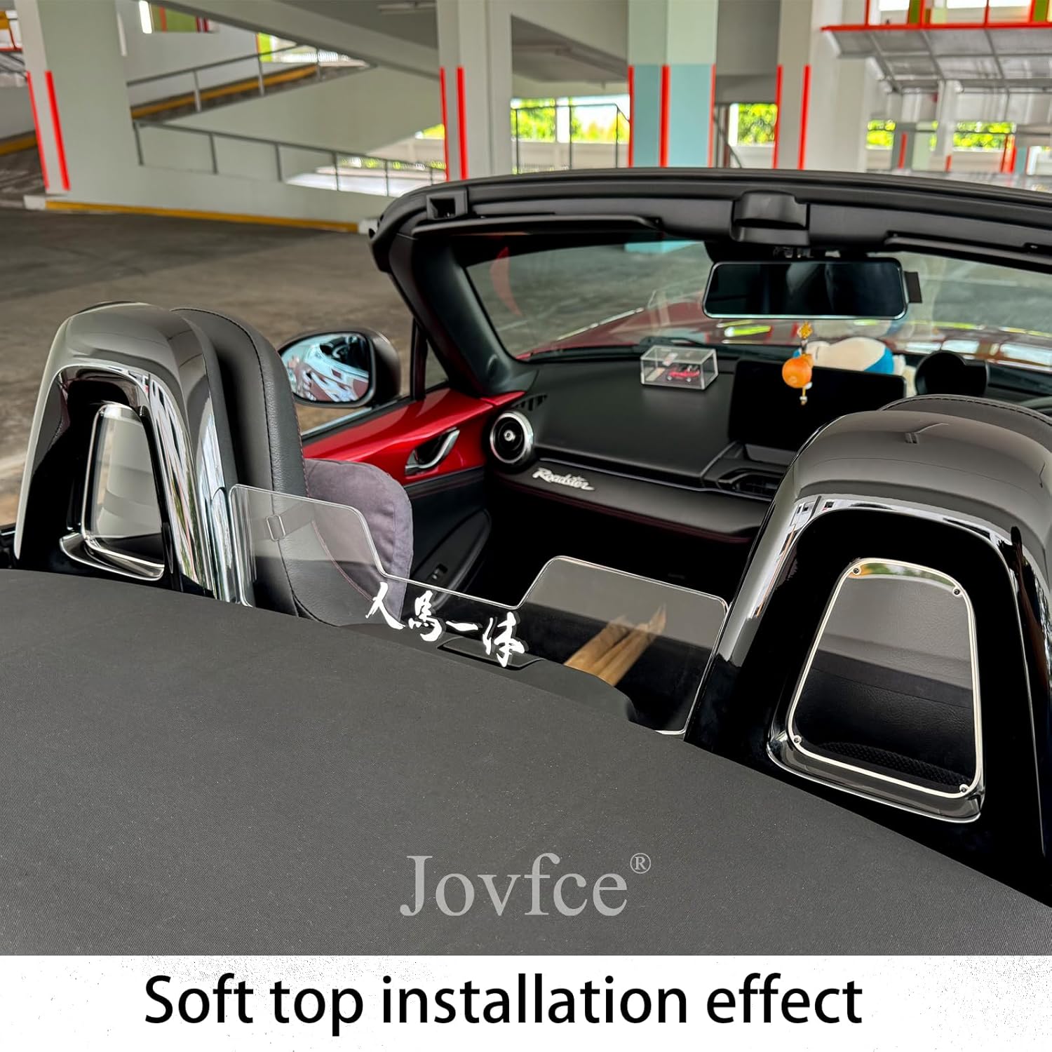 Headrests Bezel Blockers for MX-5 Miata ND Roadster & Abarth 124 Spider (2015-Current) – Acrylic Inserts to Reduce Wind Noise & Airflow (Top Down) for Enhanced Comfort