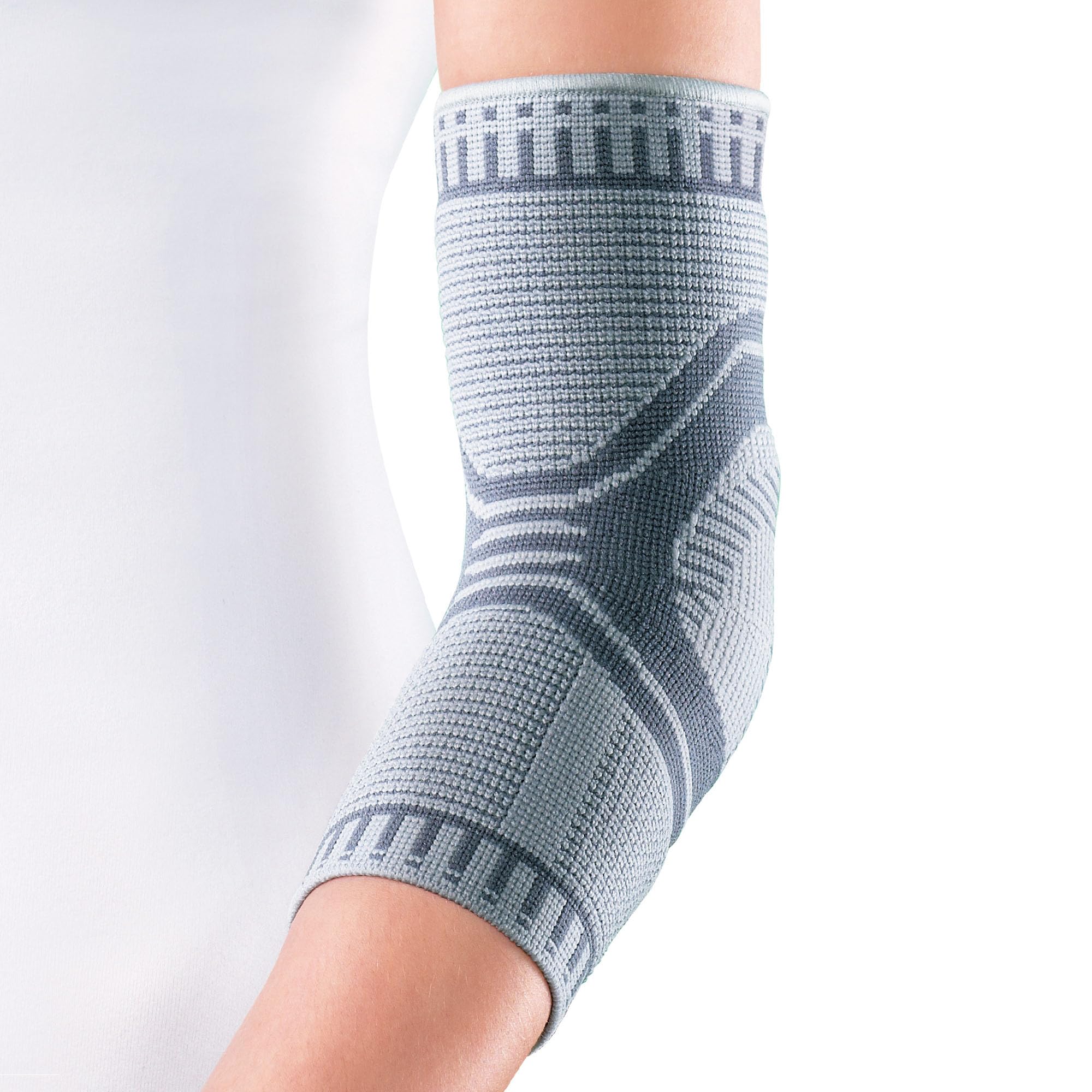 OPPO 2988 ACCUTEX Elbow Compression Sleeve - Brace for Tendonitis Pain Relief, Tennis Elbow, Golfer's Elbow, Arthritis, Workouts - for Women and Men (Gray, Medium, Pack of 1)