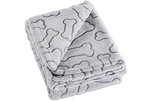 Bone Dry Embossed Bone Print Pet Blanket For Large Dog