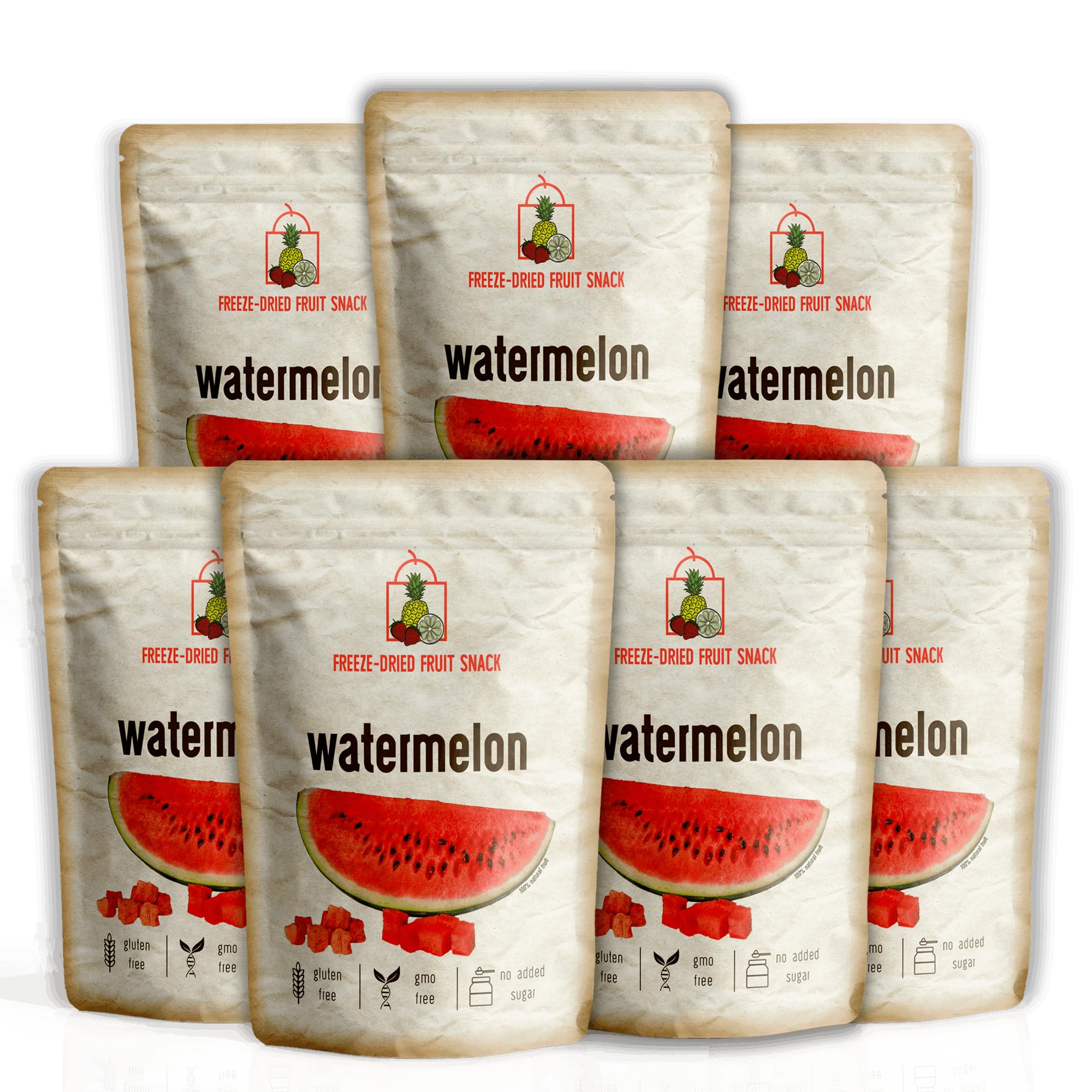 Freeze-Dried Watermelon – 7 Pack – 100% Real Fruit, No Sugar Added, Crunchy & Delicious, Long Shelf Life