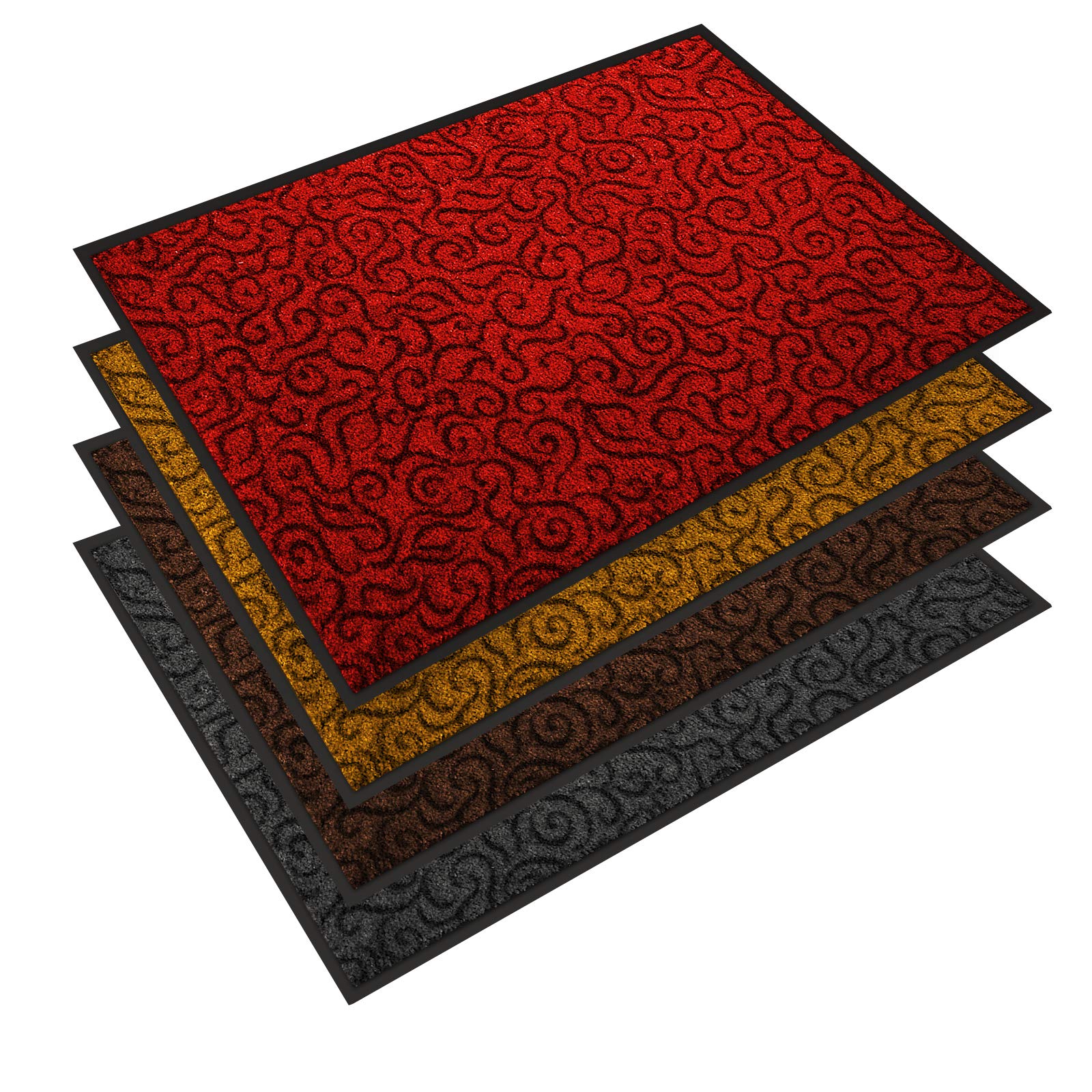 etm | Paillasson, Tapis d'entrée | Antidérapant, Couleur Unique | Produit de qualité | Tapis d'entrée Lavable | Bleu-Noir, 90 x 150 cm