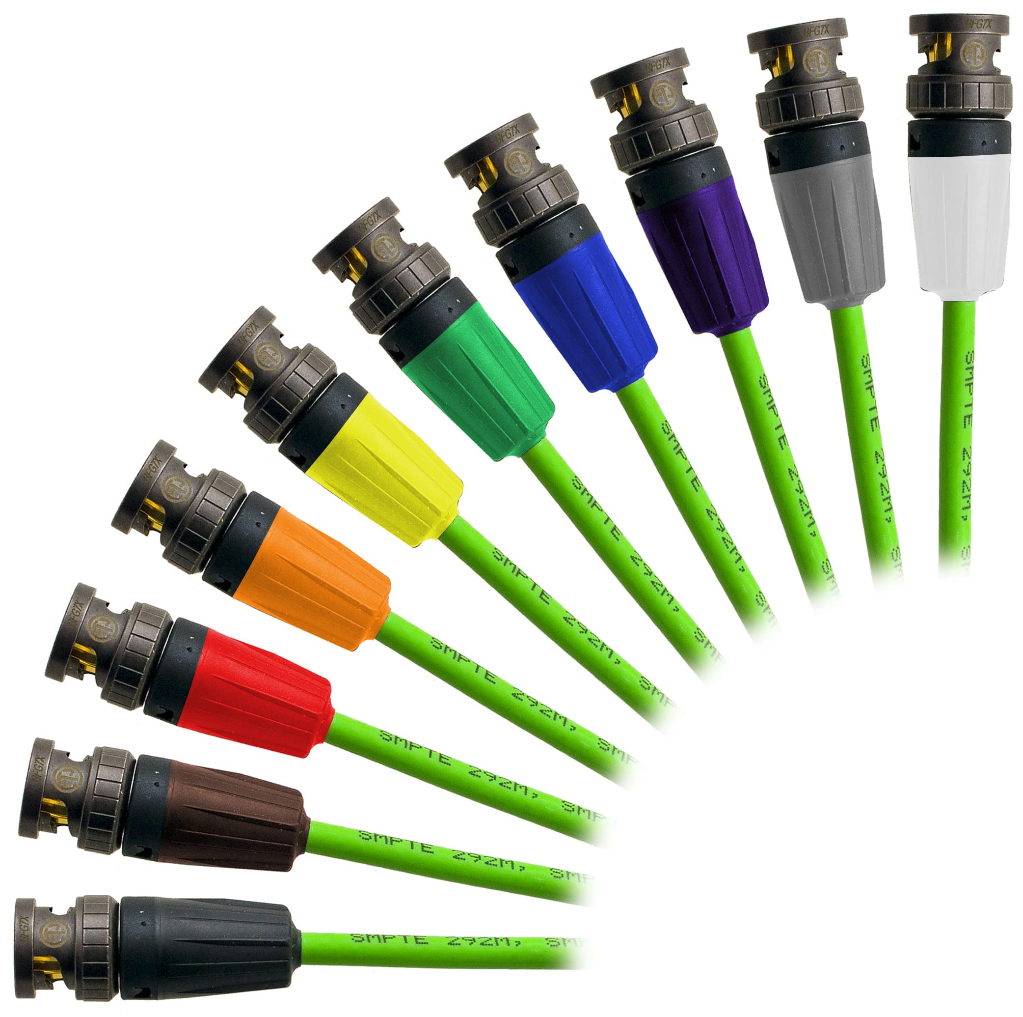 D3 Video Studio 1m Draka Ultra HD PRO 50 Cable terminated with Neutrik Rear Twist NBNC75BFG7X Male BNC plug with a Red cable strain relief at each end.