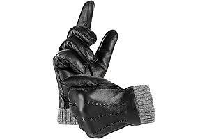 Mens Genuine Leather Gloves Winter