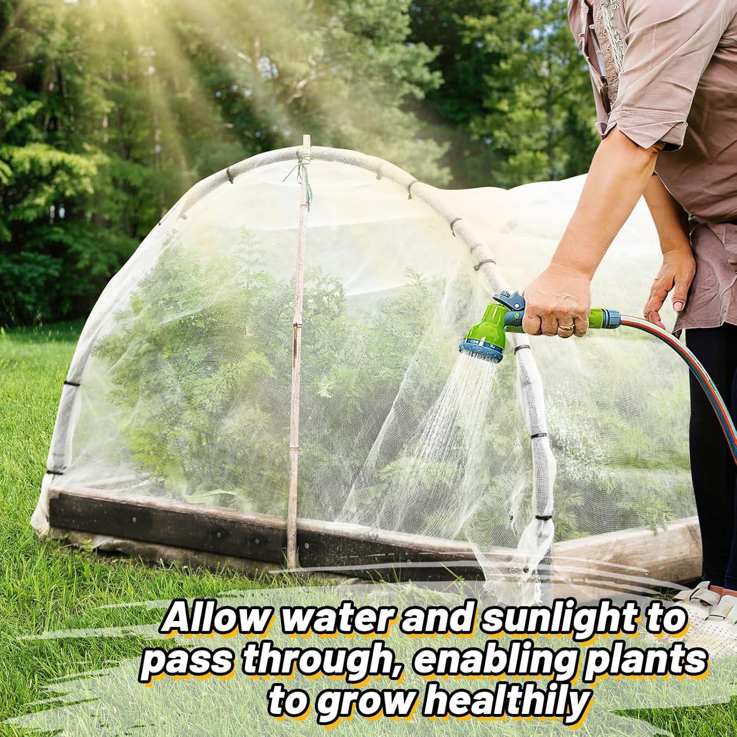 10x33ft Large Garden Netting - Ultra Fine Mesh Plant Covers to Keep Small Animals Pest Out, Bird Barrier for Protecting Vegetables Fruits Flowers Raised Beds (Without Support Pole)