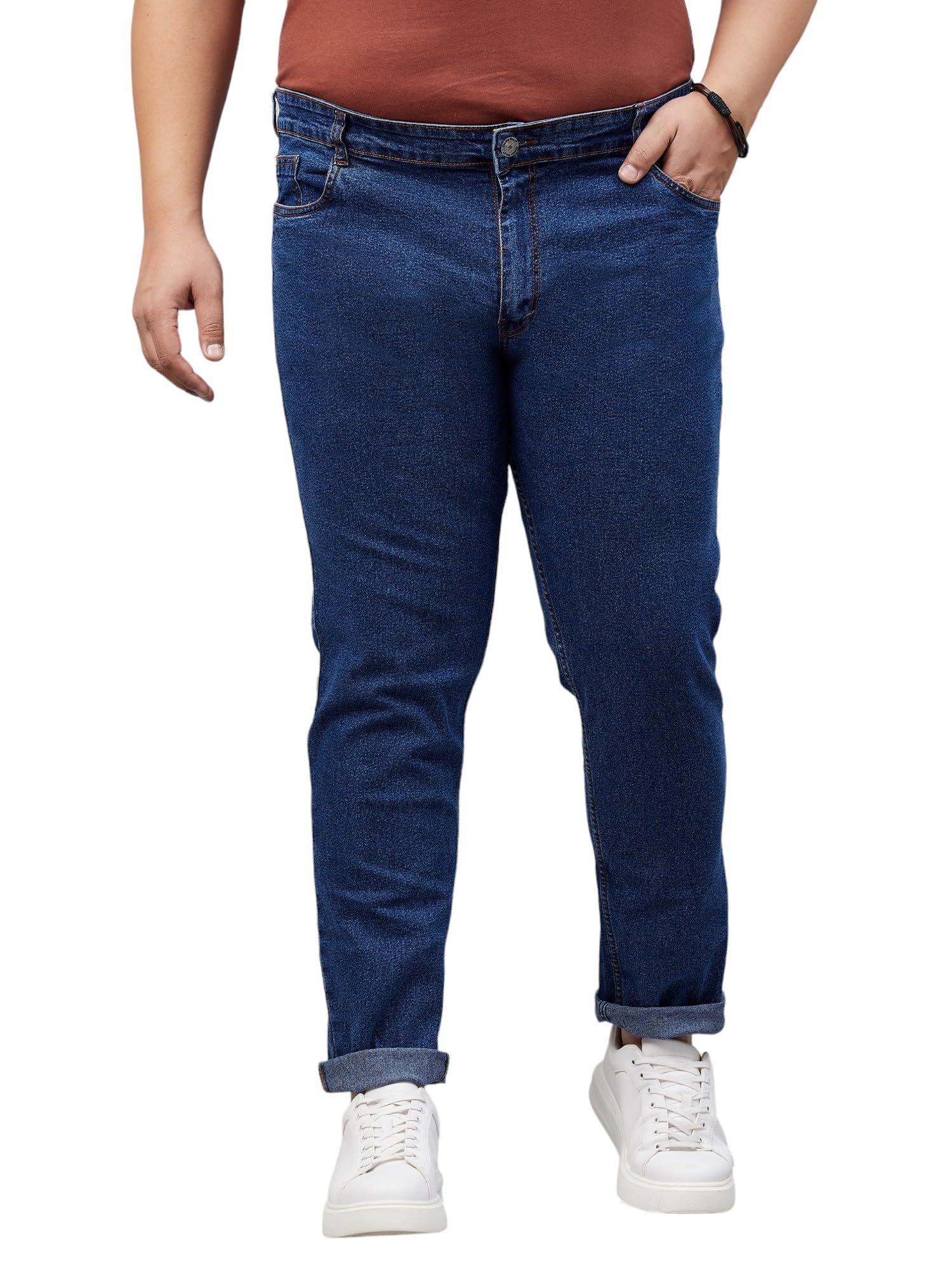 STUDIO NEXXMen's Slim Fit Blue Jeans