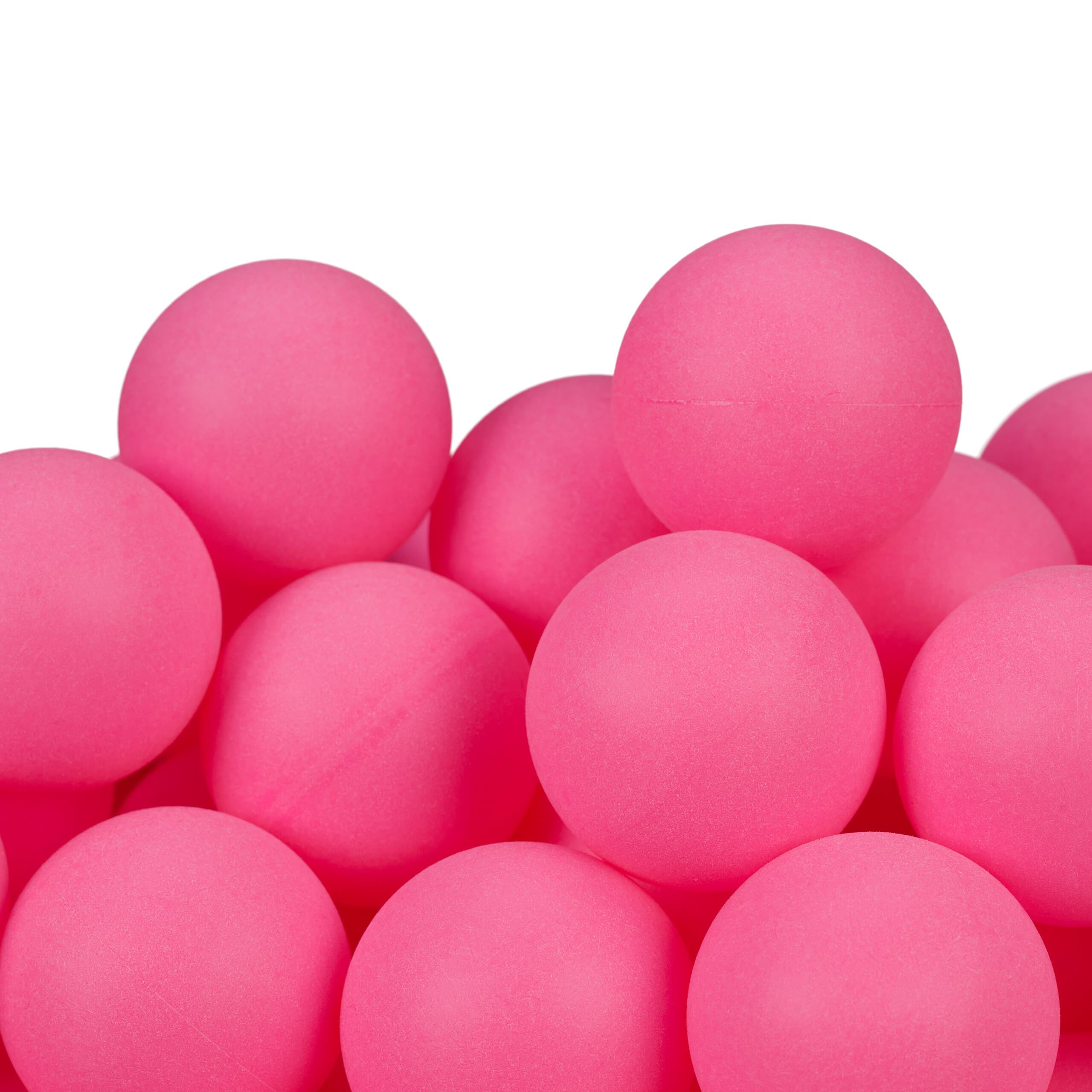 Relaxdays 300 x Palline Beer Pong, plastica Ø40 mm, Rosa Neon
