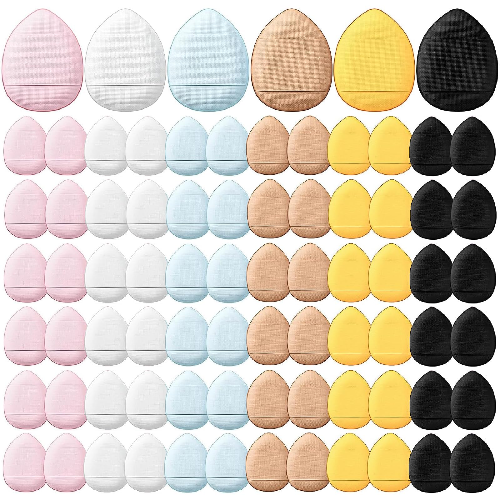 72 Pcs Finger Powder Puff Mini Makeup Sponge Soft Beauty Makeup Blender Puff for Foundation, Face Powder, Under Eye Setting, Concealer, Repair Cream,