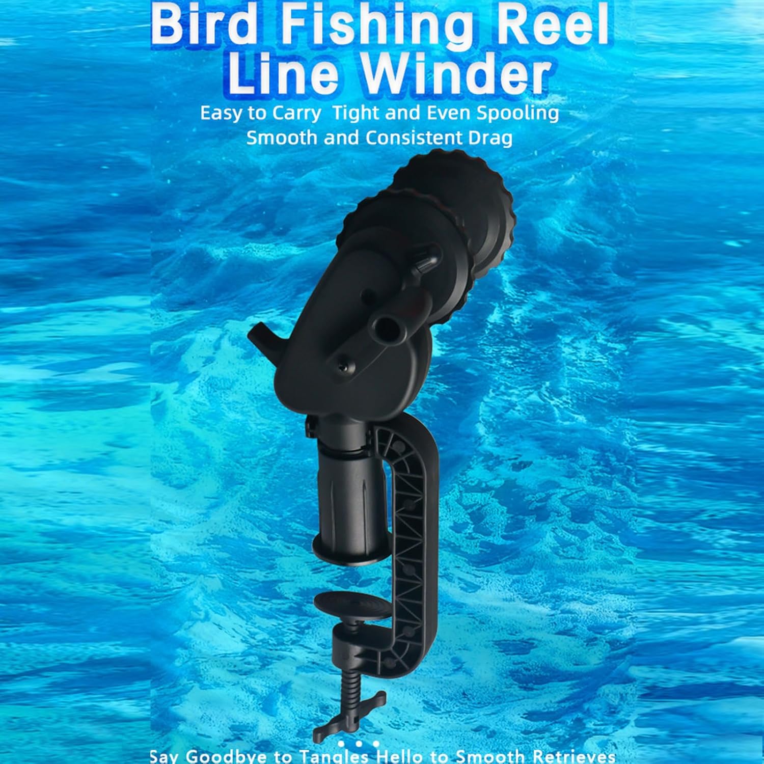 Efficient Line Holder, Manual Fishing Spooler, Spooling Tool with Portable Feature, Comfortable Table Mounted Device for Anglers, Fishing Gear with Sleek Build, Line Organizer for Dad River Sea