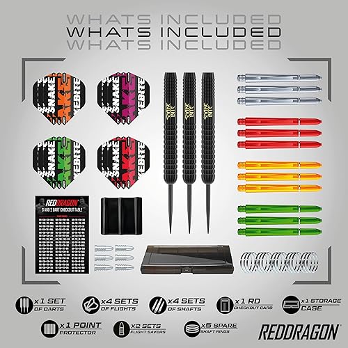 Miniatura 8 de RED DRAGON Peter Wright Snakebite - Juego de dardos de latón