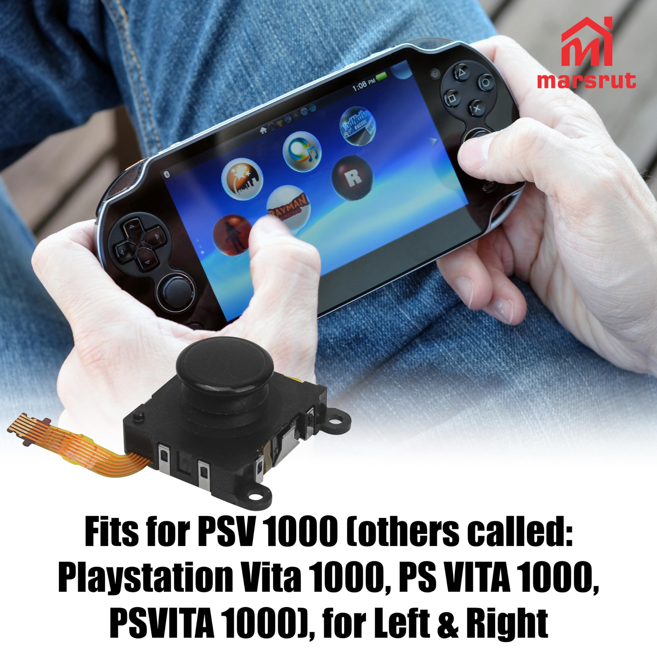 Joystick Replacement Fits for PS VITA 1000, 3D Analog Stick for