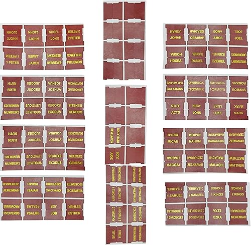 Miniatura 7 de 88 pestañas de cuero de la Biblia, pestañas de índice bíblico para estudio de la Biblia, mujeres y hombres, 66 pestañas de la Biblia para el Antiguo