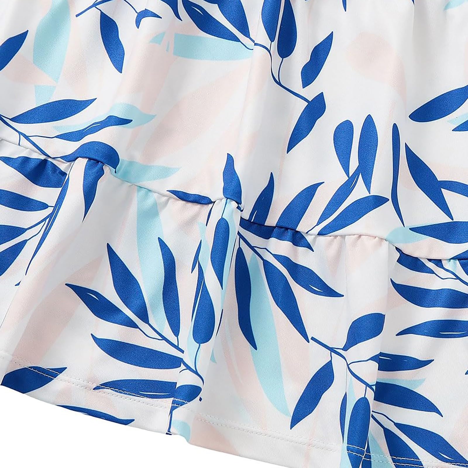 Vestito estivo da ragazza floreale Boho Spaghetti Strap Abiti Casual Spiaggia Hawaiian Flowy Mini Sundress Bambini Senza Maniche A Line Dress