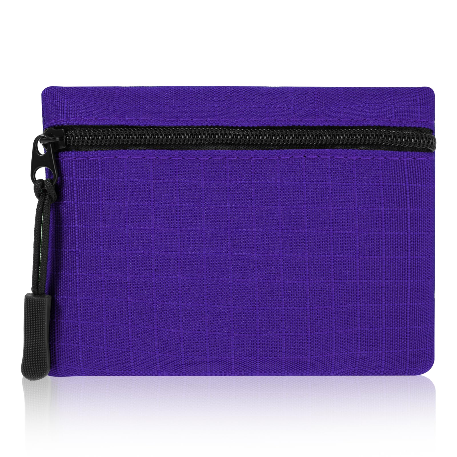 Mini Canvas Coin Purse, Small Change Pouch, Portable Change Purse with Zipper Coin Pouch Mini Change Bags for Women(Purple)