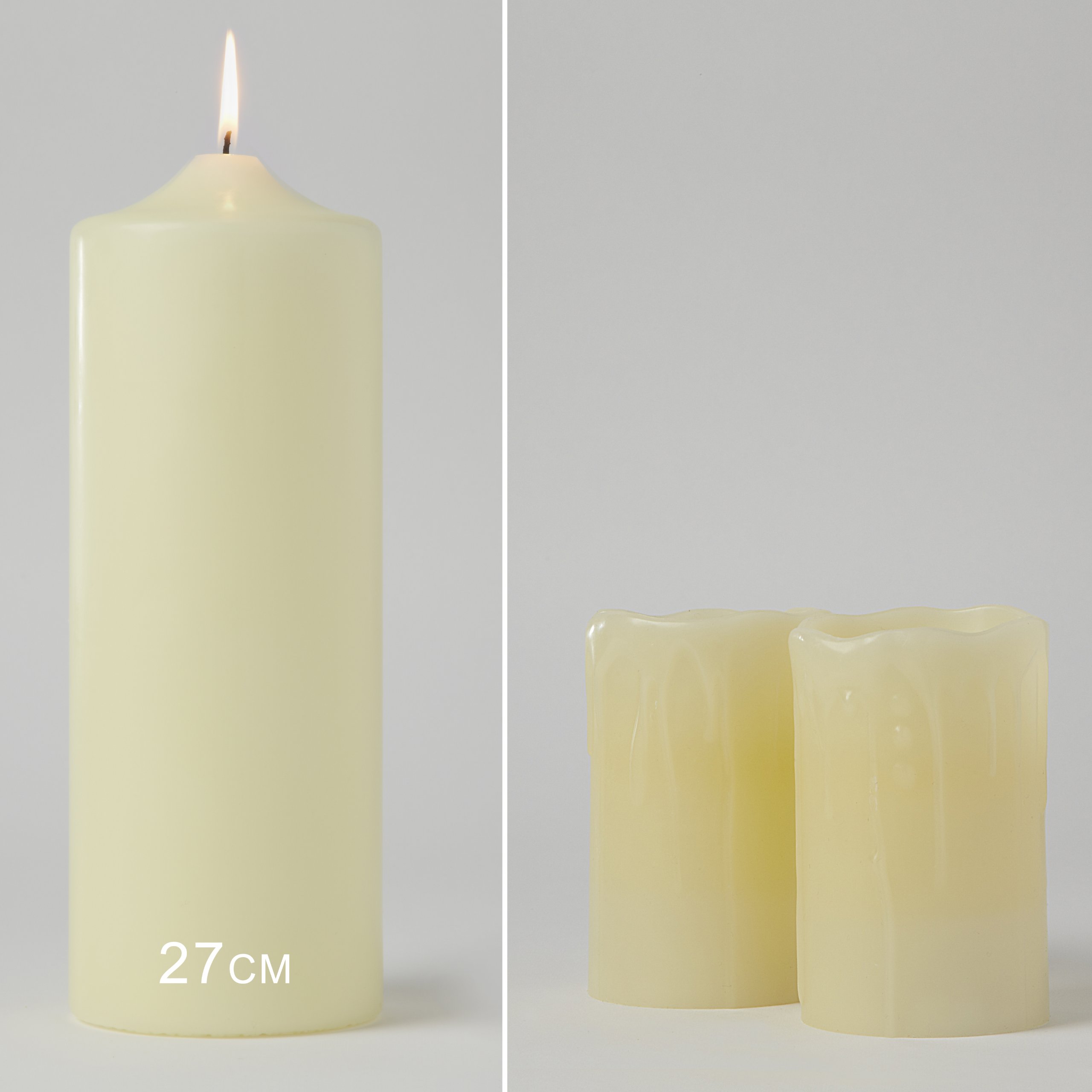 Lights4fun 6er Set LED Kerzen Echtwachs mit Zeitschaltuhr Batteriebetrieb