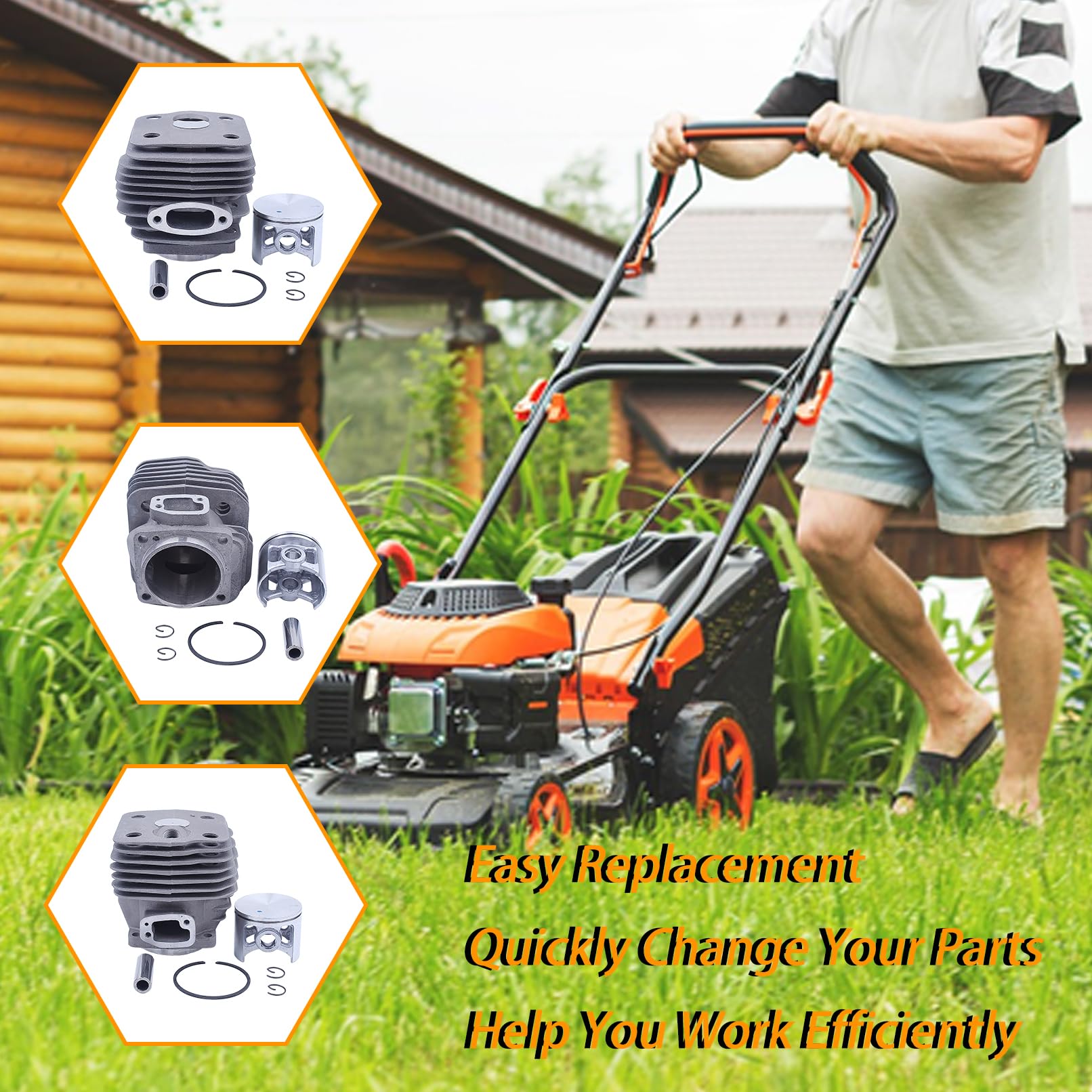 Zylinder / Zylinderset mit Kolben Husqvarna 281 288 54 mm Motorsäge, 17,90