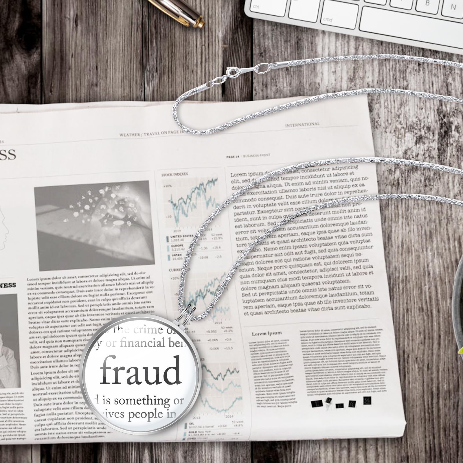 Collana Lente D'Ingrandimento 5X - Accessorio Pratico Per Lettura E Hobby, Regalo Perfetto Per Anziani E Appassionati - Foto 3