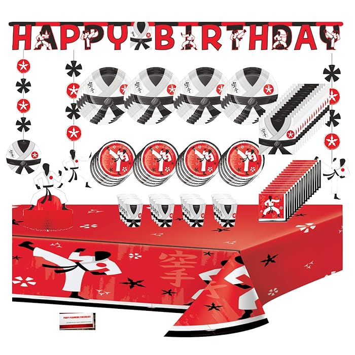Buy Karate Mixed Martial Arts Black Belt Party Premium Deluxe Birthday