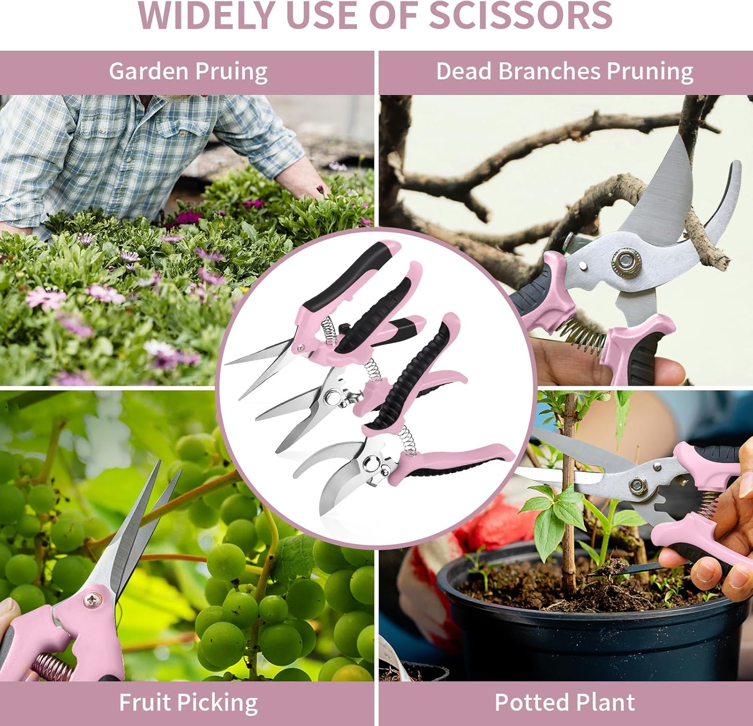 Garden Pruning Shears, Stainl Steel Shears, Gardening Shears Scissors