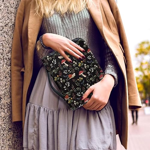 Miniatura 5 de Suobstales Bolsas de la Biblia con estampado de caracoles y hongos para mujeres y hombres, de piel sintética, funda de la Biblia, bolsas para libros