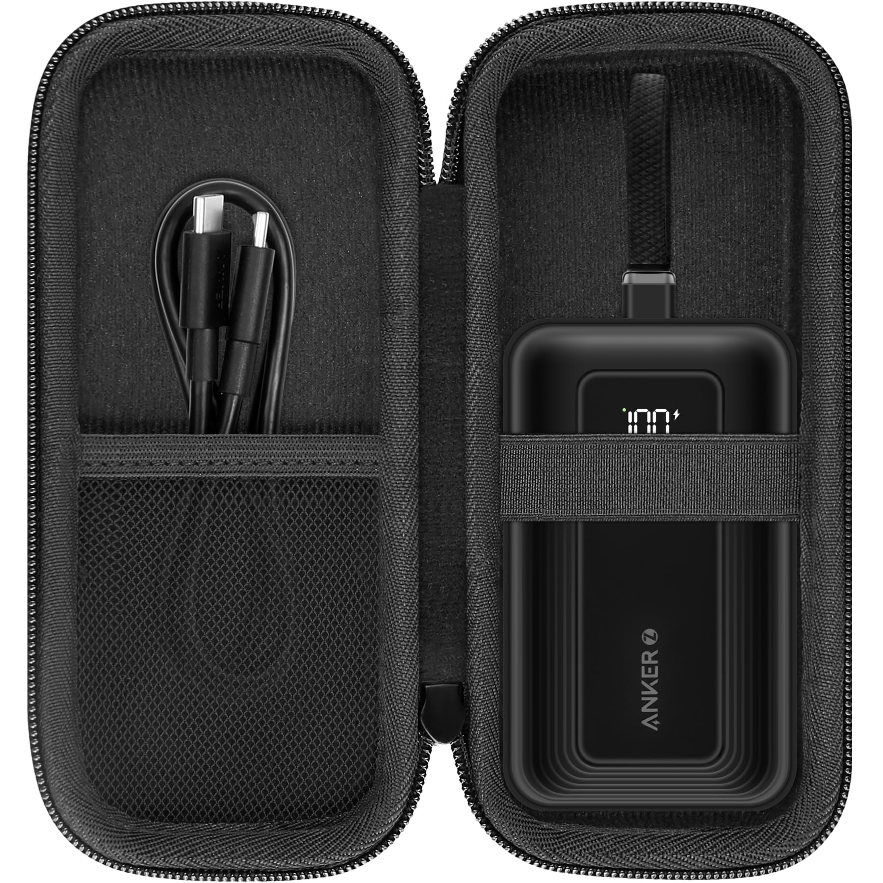 Khanka Twarda Pokrywa Ochronna Zgodna z Anker Zolo Power Bank 10 000mAh 30W/20 000mAh 30/45W, Pokrywa Ochronna dla Power Bank, Tylko Pokrywa, Czarny, 10.000mAh 30W, Funkcjonalne