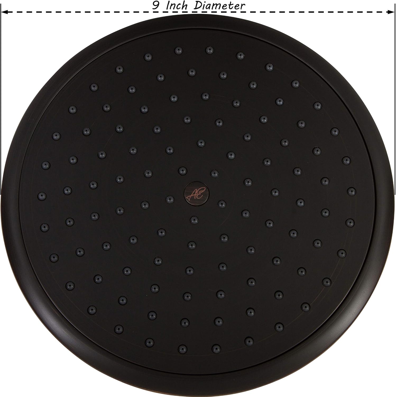 Waterfall Showerhead - 9 Inch Large Overhead Rain Shower Head - High Flow Best With Extension Arm, 2.5 GPM - Oil-Rubbed Bronze