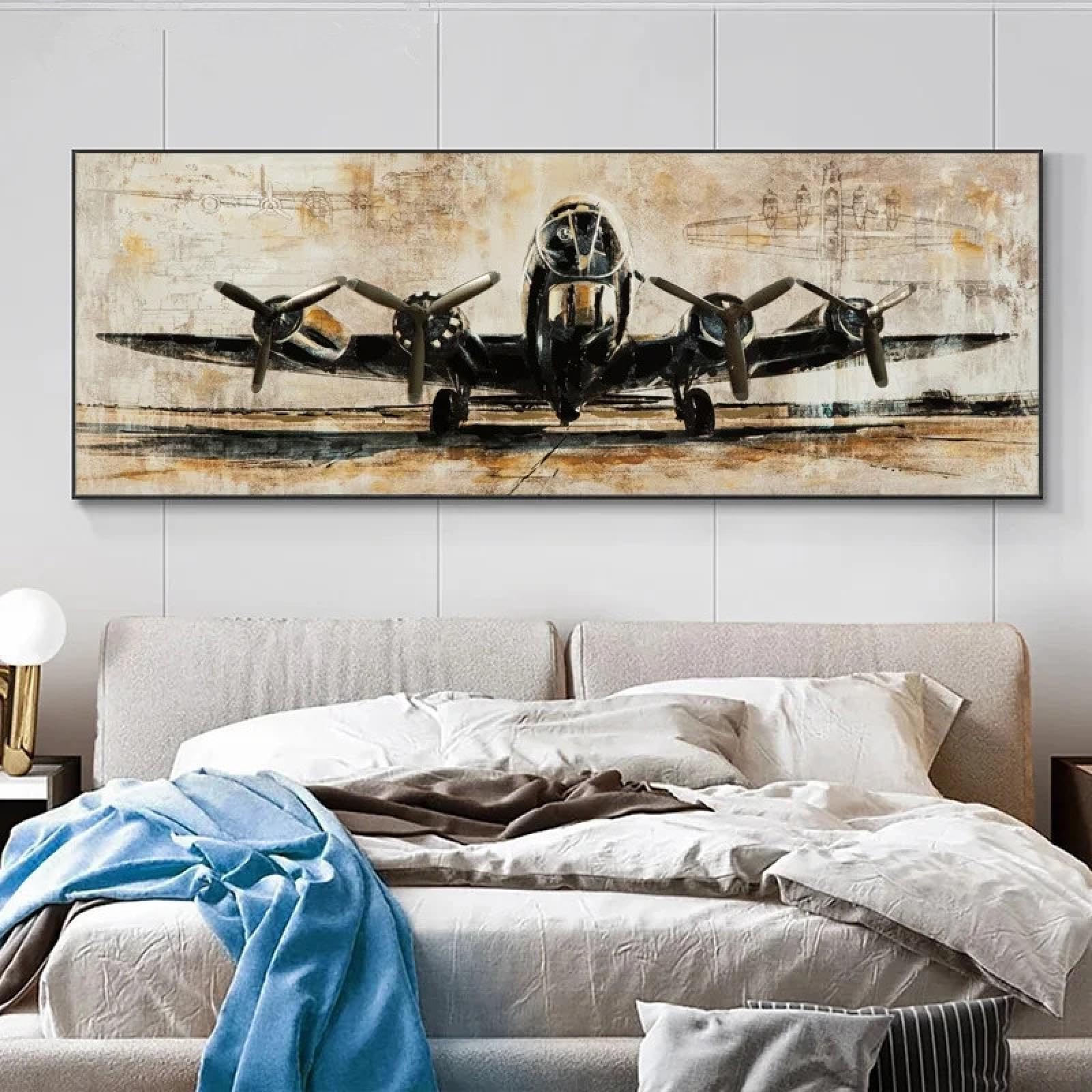Affiches et impressions d'avion de grande taille, toile 60x180 cm - 8