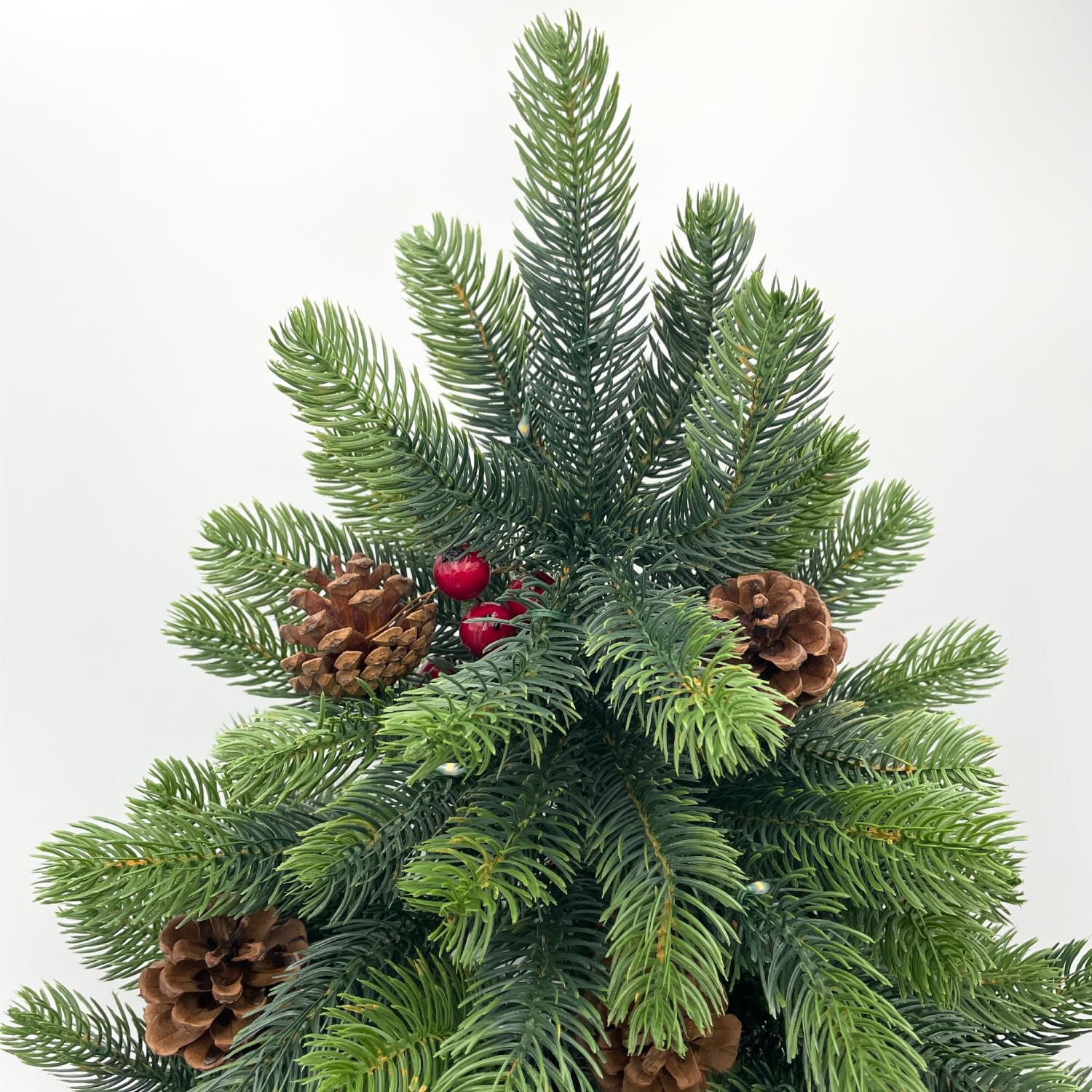 アンティーク ミニツリー クリスマスツリー 赤い実 木製 アイアン