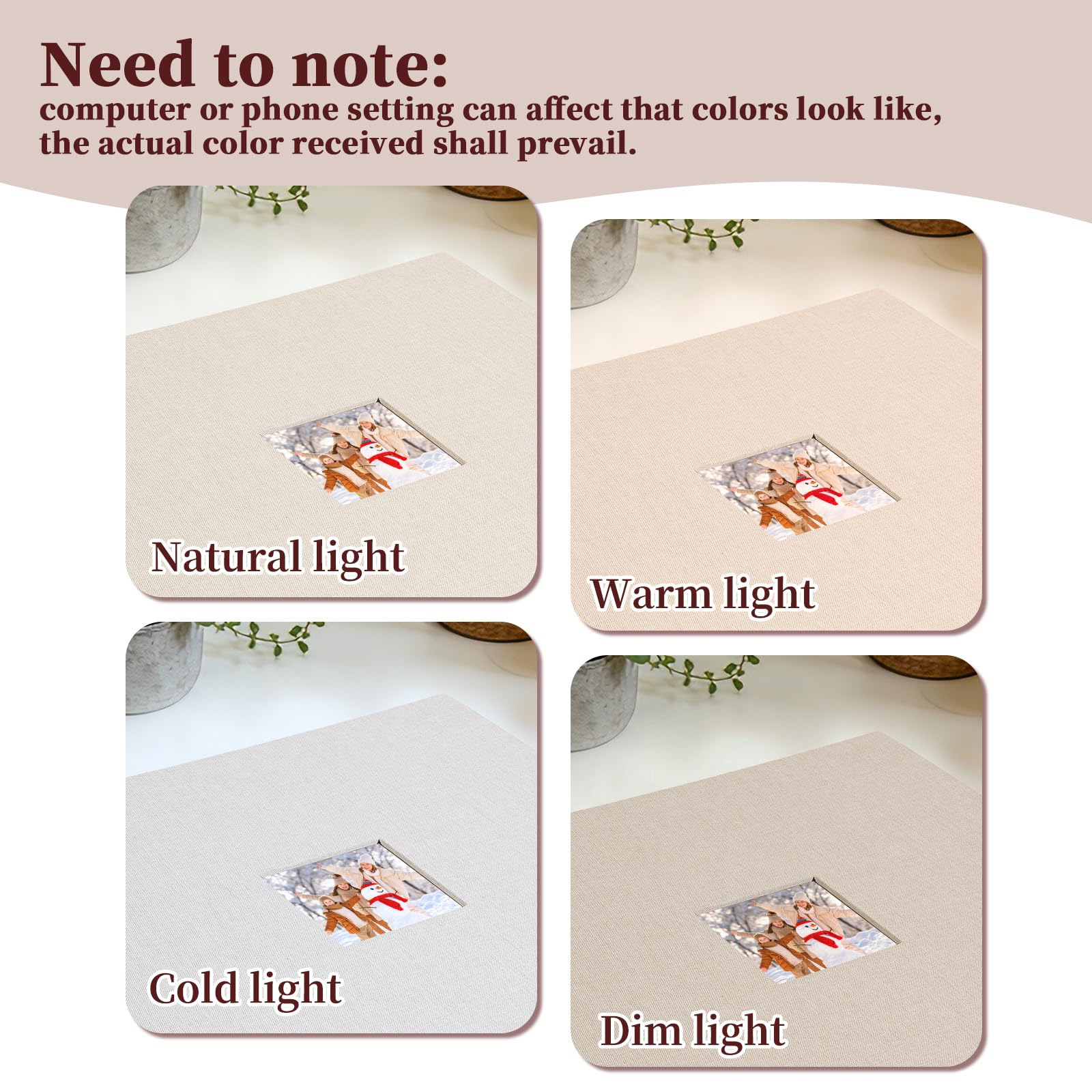 Album fotografico grande 30,5 x 30,5 cm, 30,5 x 30,5 cm, colore beige