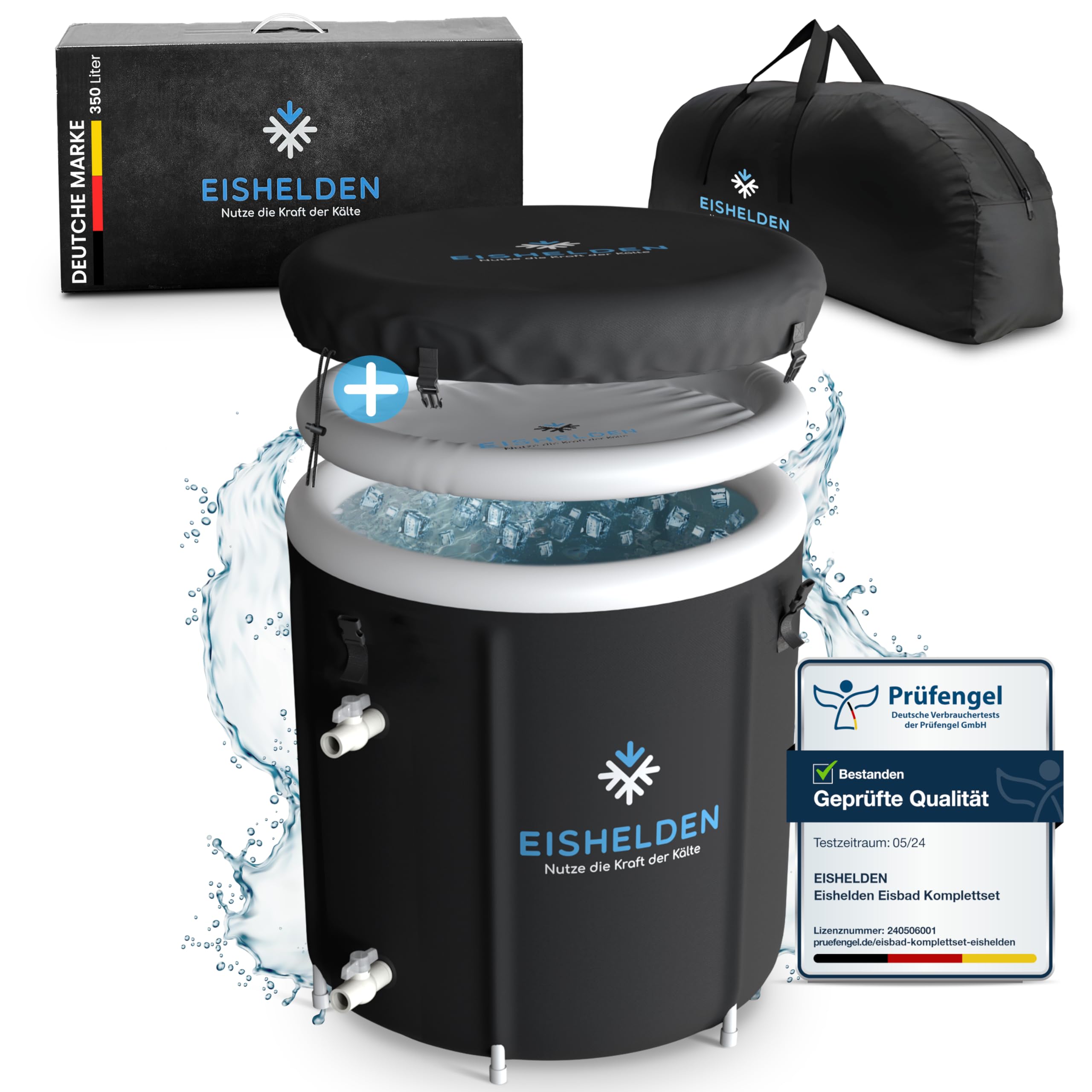 EISHELDEN Premium Eisbad 80 cm XL Komplettset
