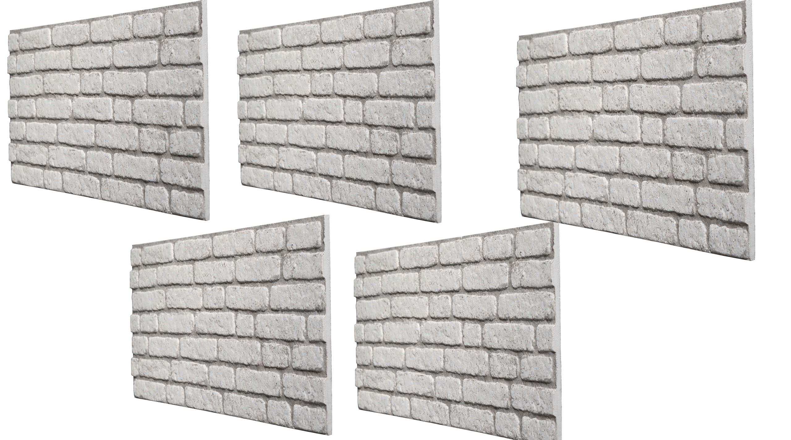 Panel de pared 3D, 5 unidades, 2.5 m², 26.91 pies cuadrados, panel de poliestireno con aspecto de piedra para cocina, baño, balcón, dormitorio, sala de estar, pared trasera de cocina y
