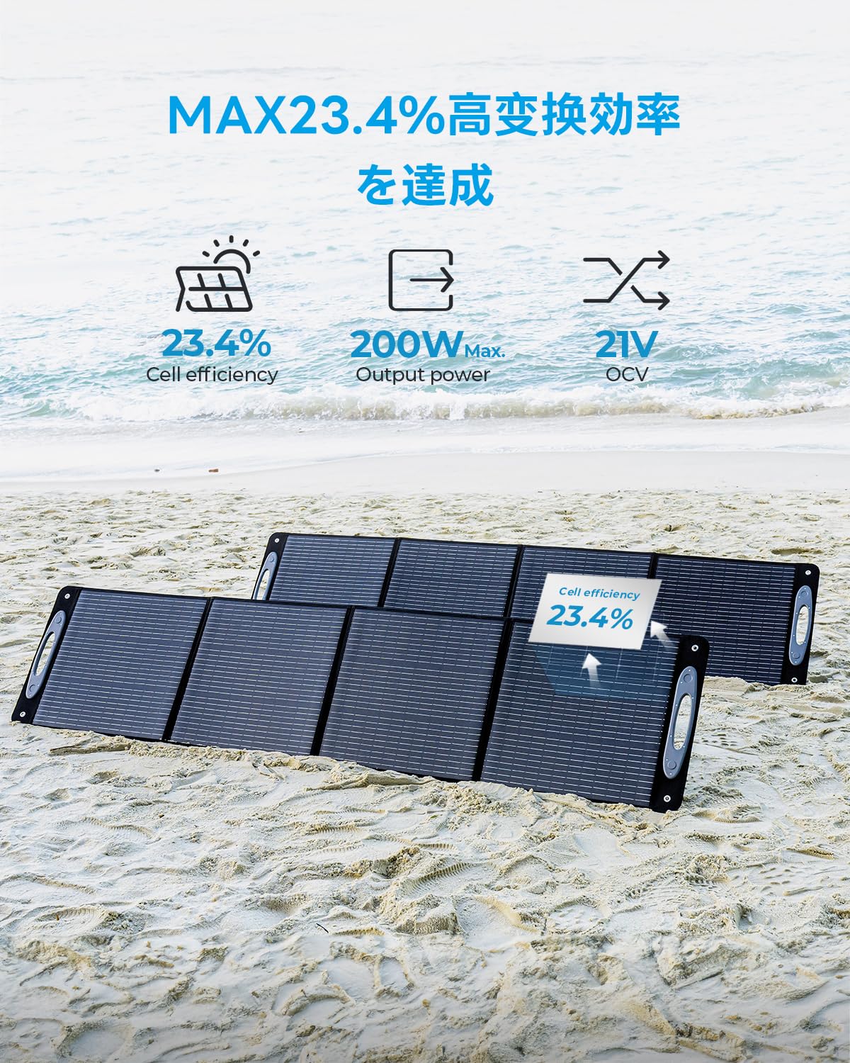 Amazon.co.jp: OUKITEL 200Wソーラーパネル ソーラーパネル
