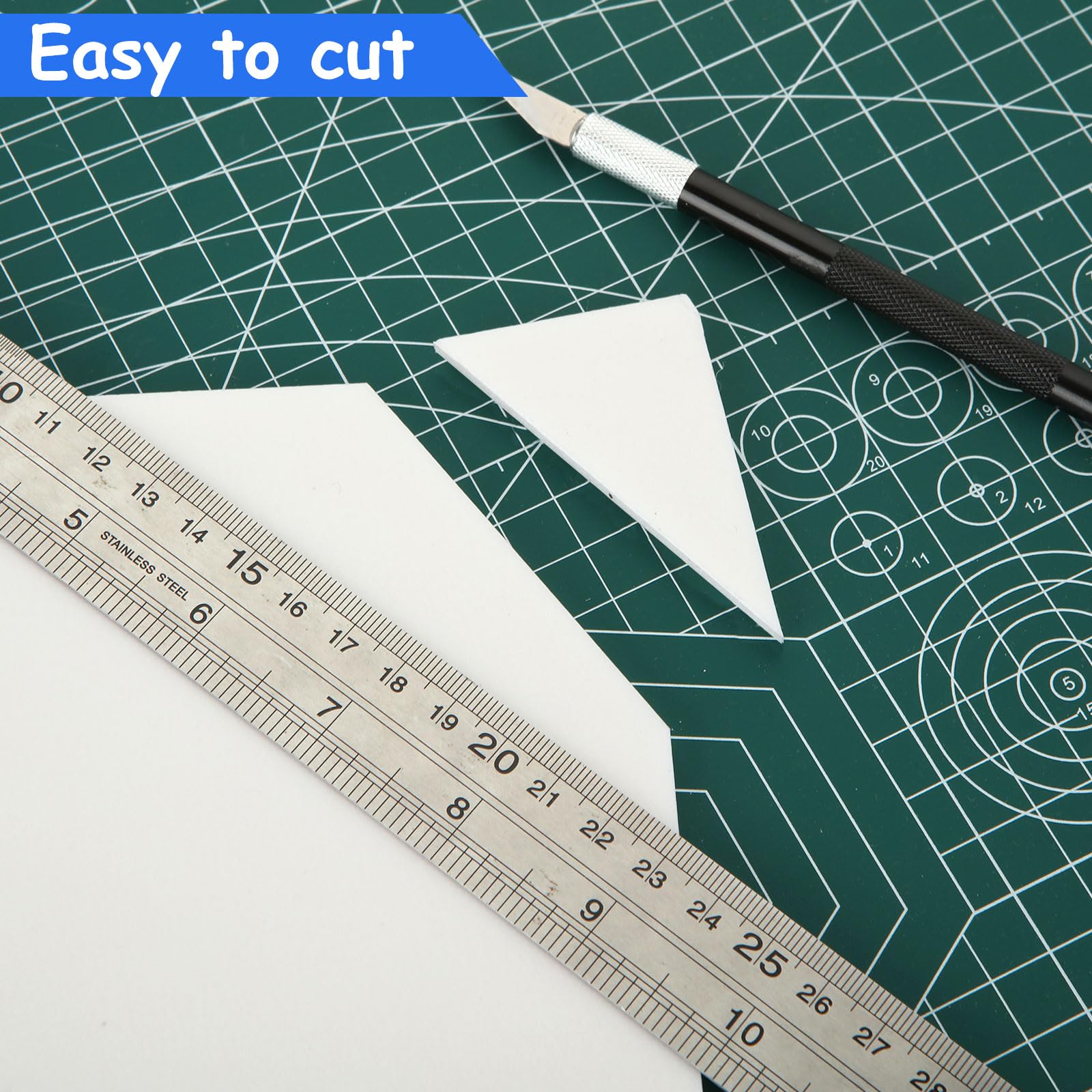 ASelected 10 Pack 280X 355Mm Foam Board, 5Mm Thick Polystyrene Foam Sheet for Model Making Mounting Photos, Presentations - Image 3
