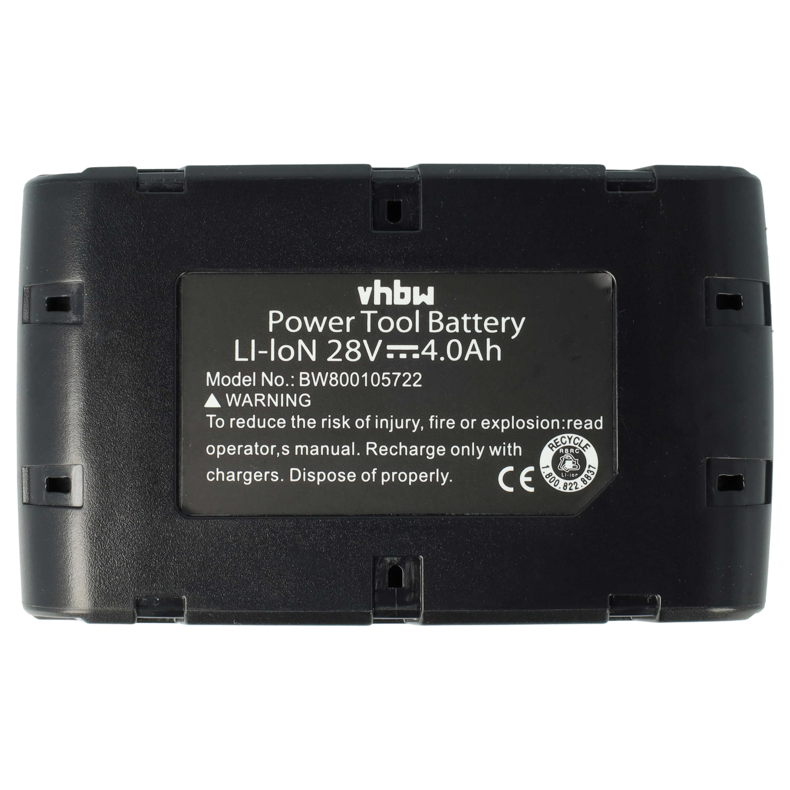 vhbw batteria compatibile con Flex 28V utensile elettrico (4000 mAh, Li-Ion, 28 V)
