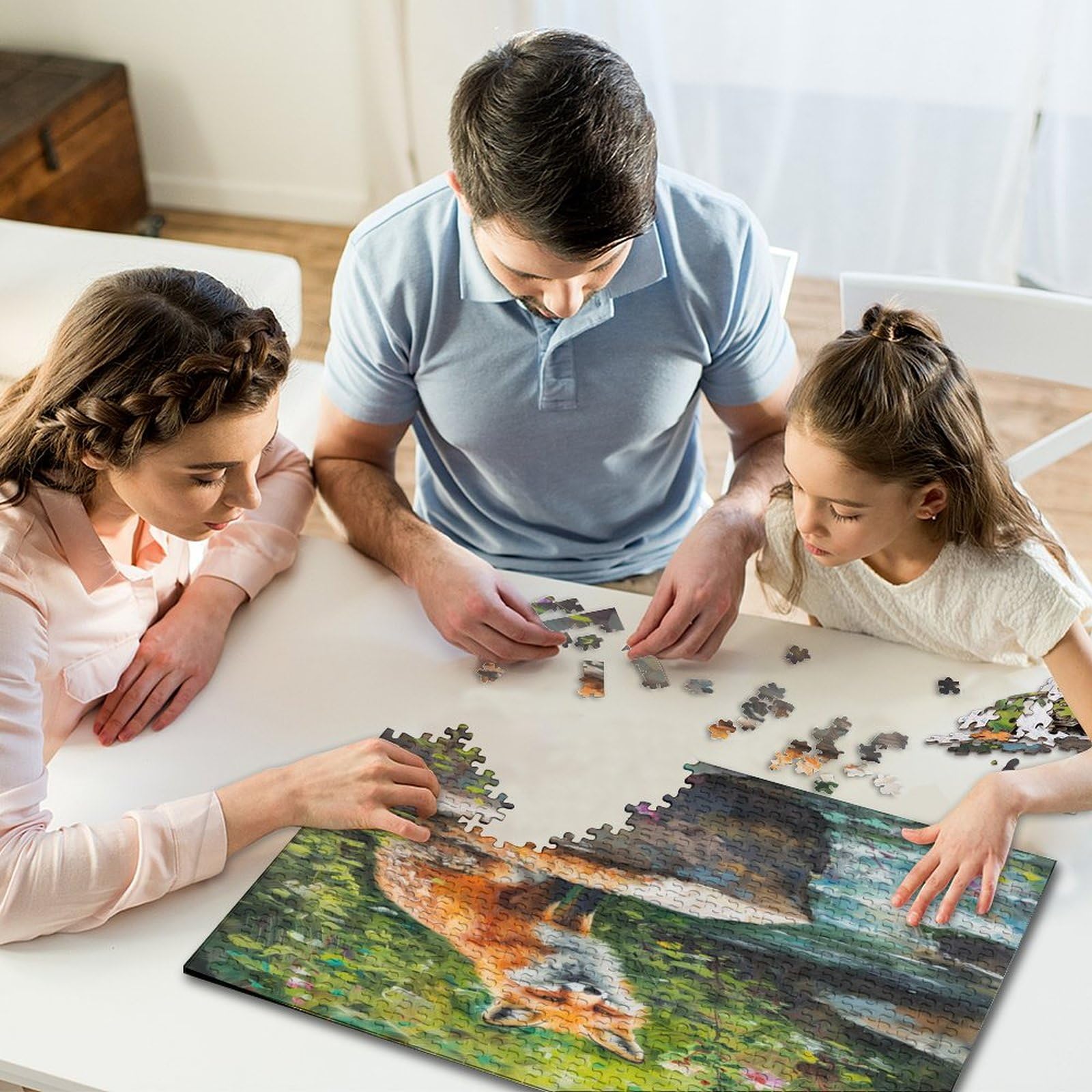 Jungle Fox Puzzle 1000 sztuk Puzzle Dla Dorosłych Drewniane Puzzle Gra Edukacyjna Dla Dorosłych Wyzwanie Zabawka Prezent Dla Wszystkich Kobiet I Mężczyzn 1000 sztuk (75 x 50 cm)