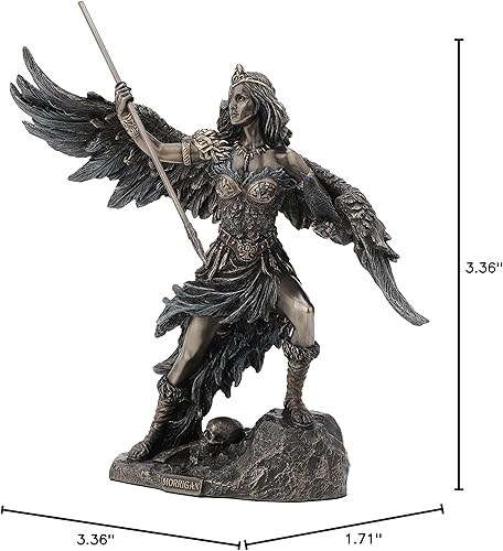 Miniatura 9 de Veronese Design 8 5/8" alto Morrigan Celtic Phantom Queen Escultura Resina Acabado Bronce