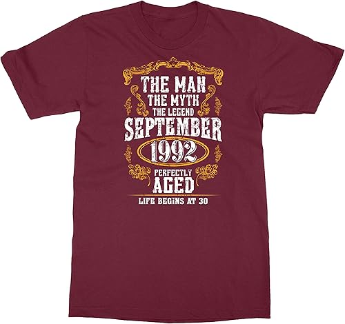 Baku Apparel Man Myth 30th Birthday September 1992 GIF Unisex Tee Tshirt
