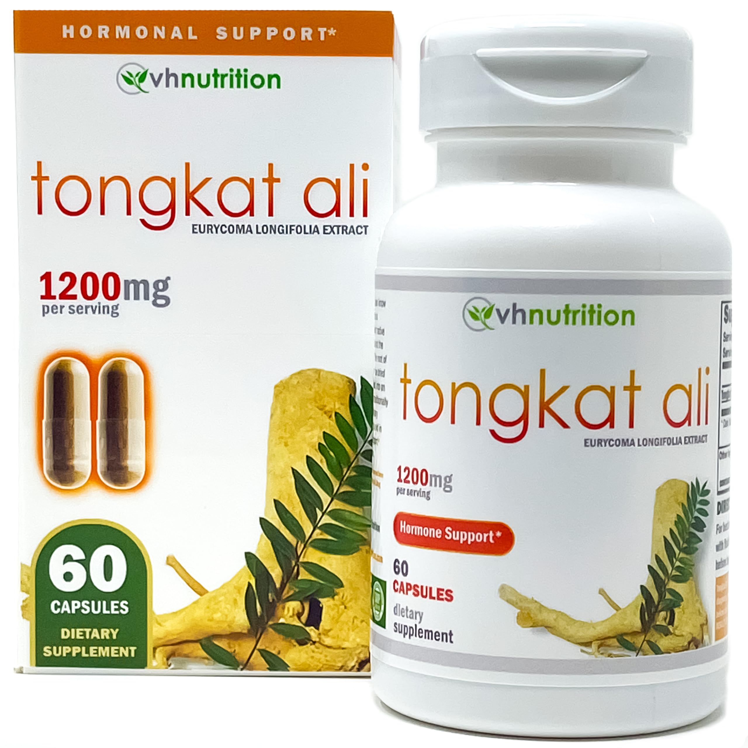 VH tionTONGKAT ALI | Extra Strength Hormone Support for Men* | 200 to 1 Blend Standardized Eurycoma Longifolia (LongJack) Extract Powder | 60 s