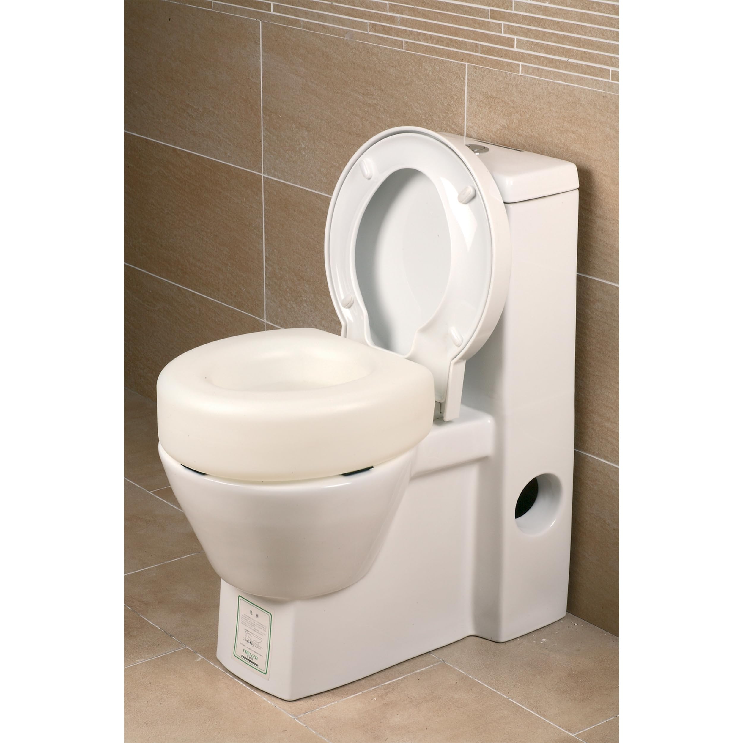 MSV WC Sitzerhöhung Toilettensitzerhöhung Toilettenaufsatz Toilettensitz 100kg belastbar, Weiß