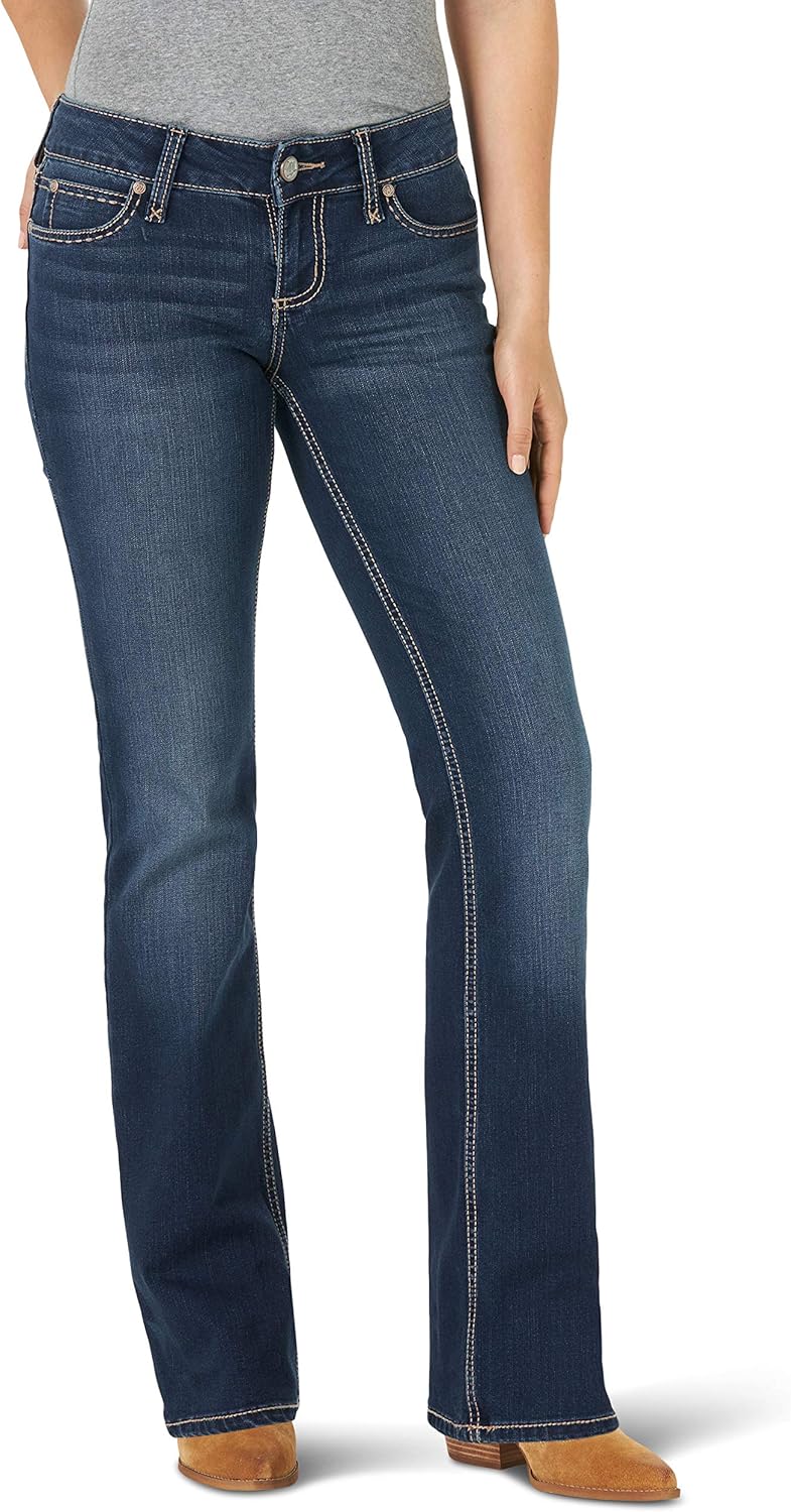 Wrangler Women's Cash Mid Rise Vented Hem Ultimate Riding Jean