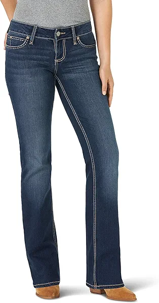 Wrangler Women's Retro Mae Mid Rise Stretch Boot Cut Jean