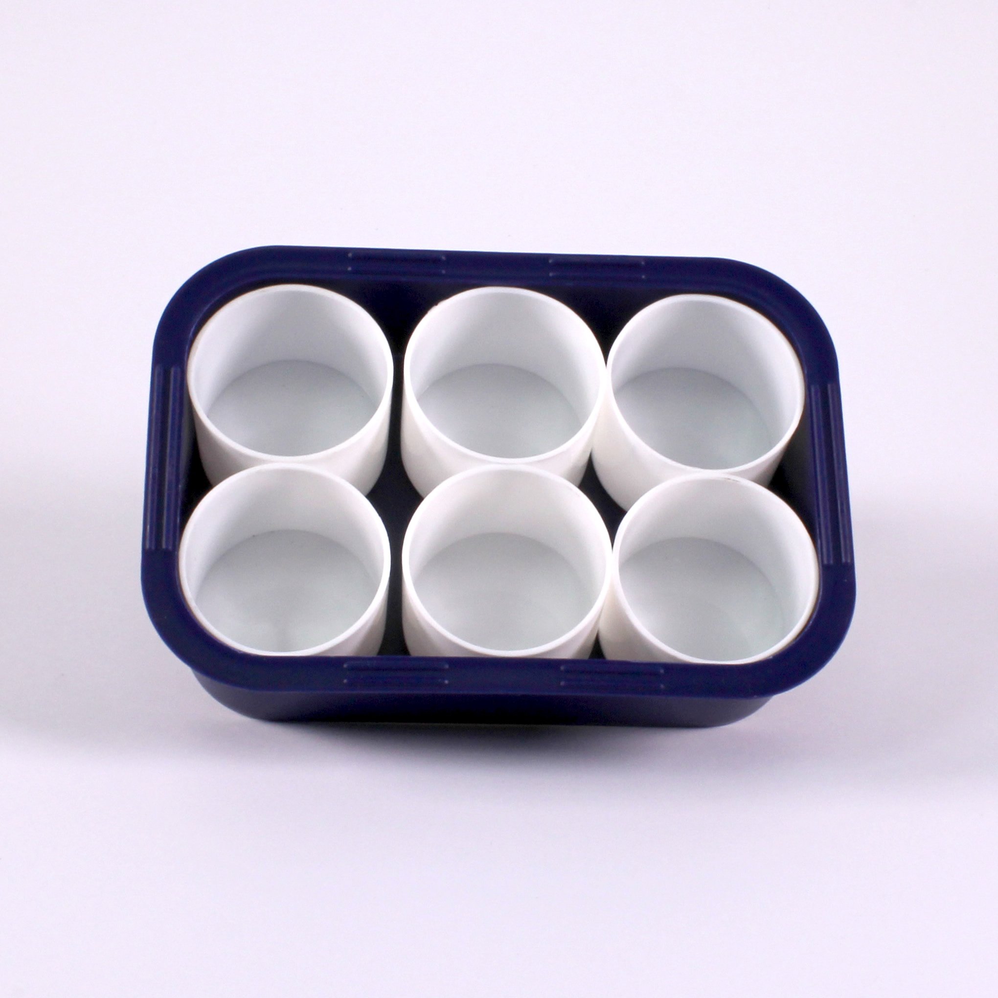 Plastic Paint Mixing Tray with 6 White Painting Pots Wells Art & Crafts by BCreative ®